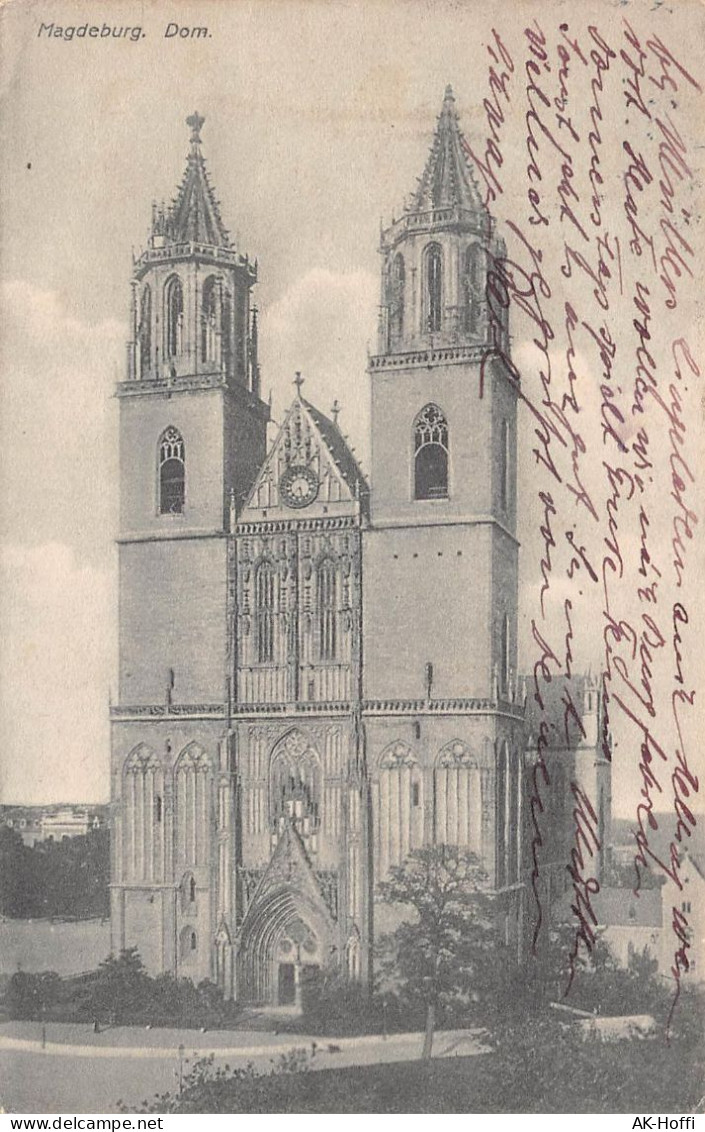Magdeburg, Dom Gelaufen 1909 - Maagdenburg