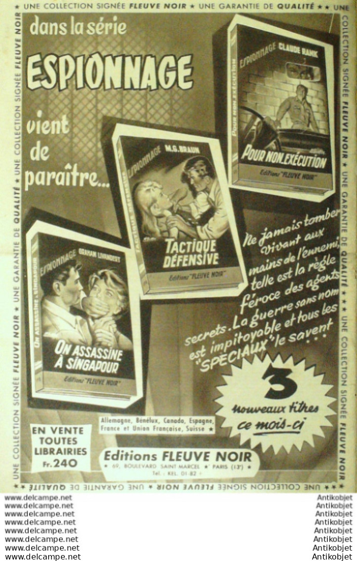 Détective 1958 N°642 Dpt 57-59-69-94 Rome Yves Montand - 1900 - 1949