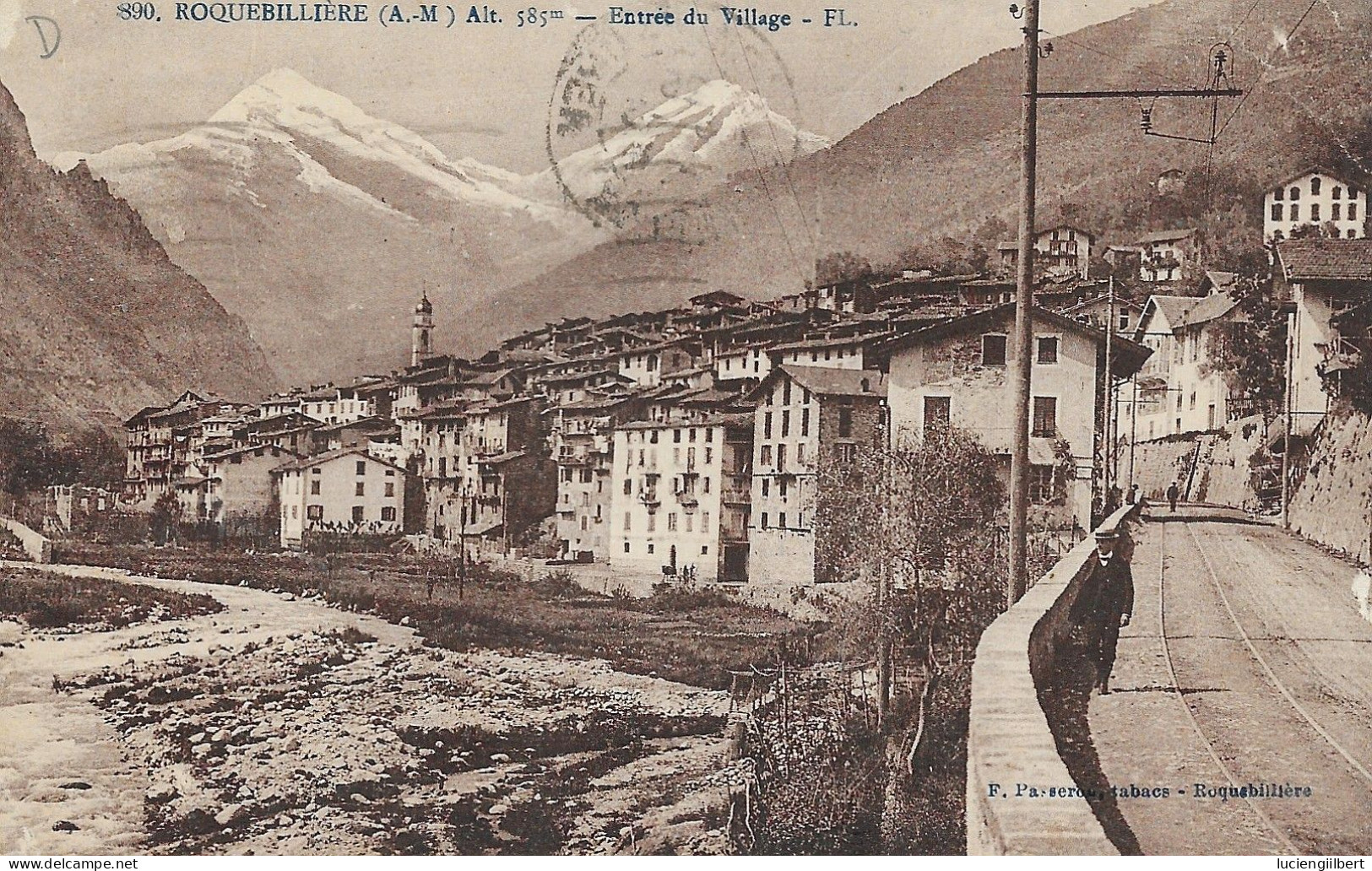 ALPES MARITIMES 06  -  ROQUEBILLIERE   -  ENTREE DU VILLAGE  -  1932 - - Roquebilliere