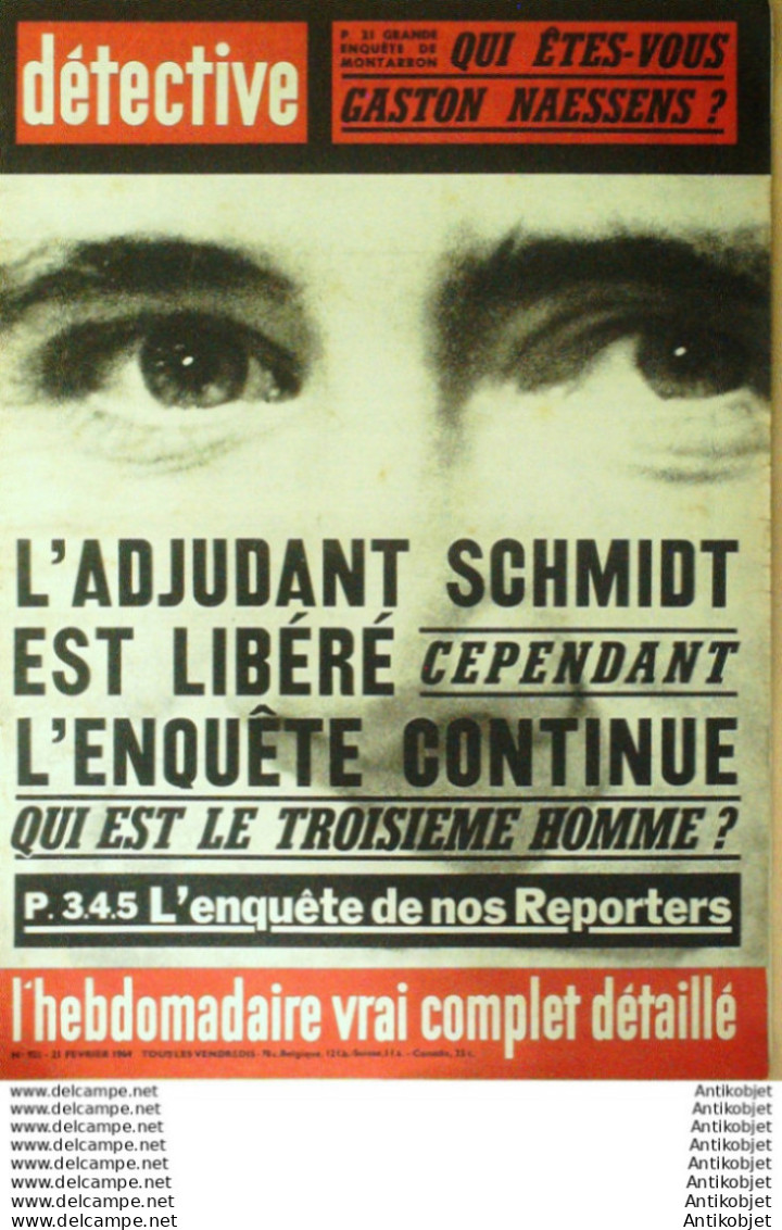 Détective 1964 N°921 Dpt 20-30-41-45-92 Le Chatelet Tirlemont - 1900 - 1949