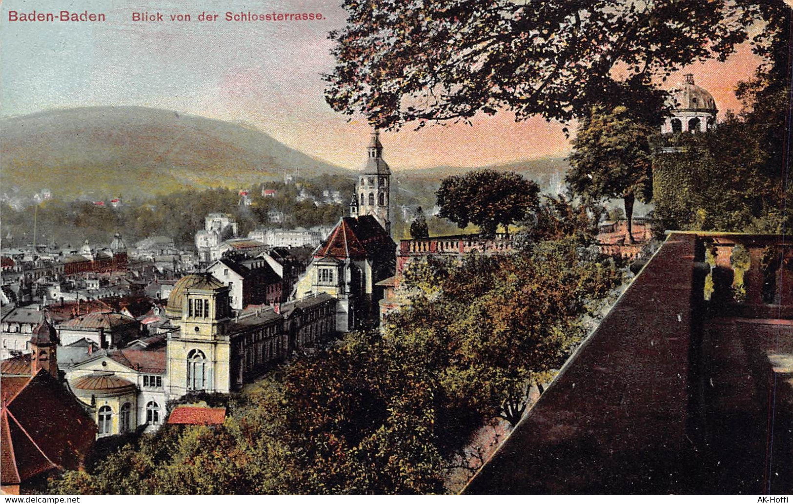 Baden-Baden, Blick Von Der Schlossterrasse - Baden-Baden