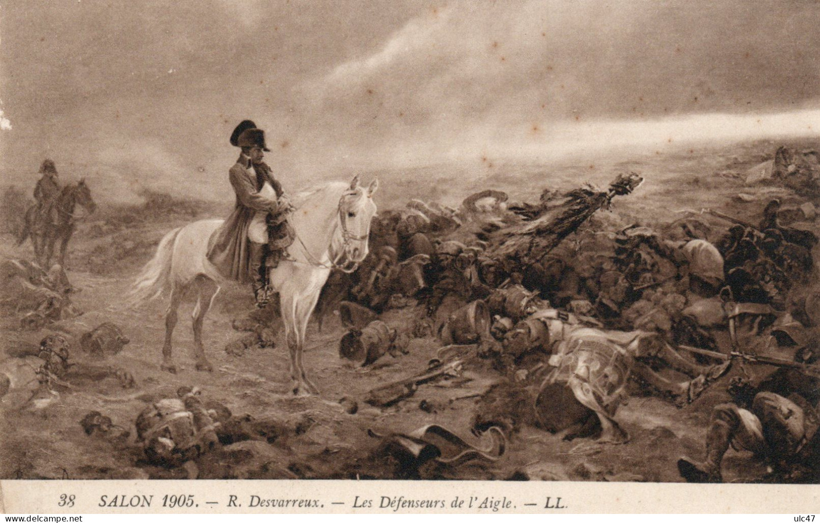 - SALON 1905. - R. Desvarreux. - Les Défenseurs De L'Aigle. - Carte Envoyée à Beaumont Sur Sarthe. - Scan Verso - - Malerei & Gemälde