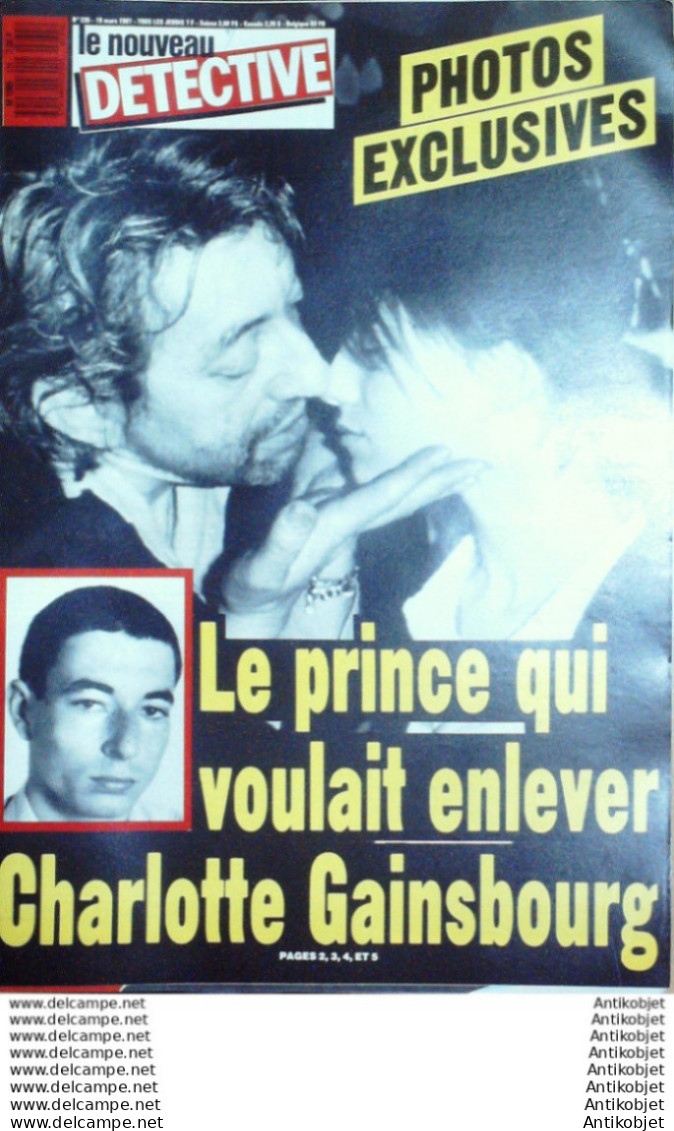 Détective 1987 N°235 Dpt 33-49-50-59-60-65-69 Serge Gainsbourg Schwaz Gainsborough - 1900 - 1949