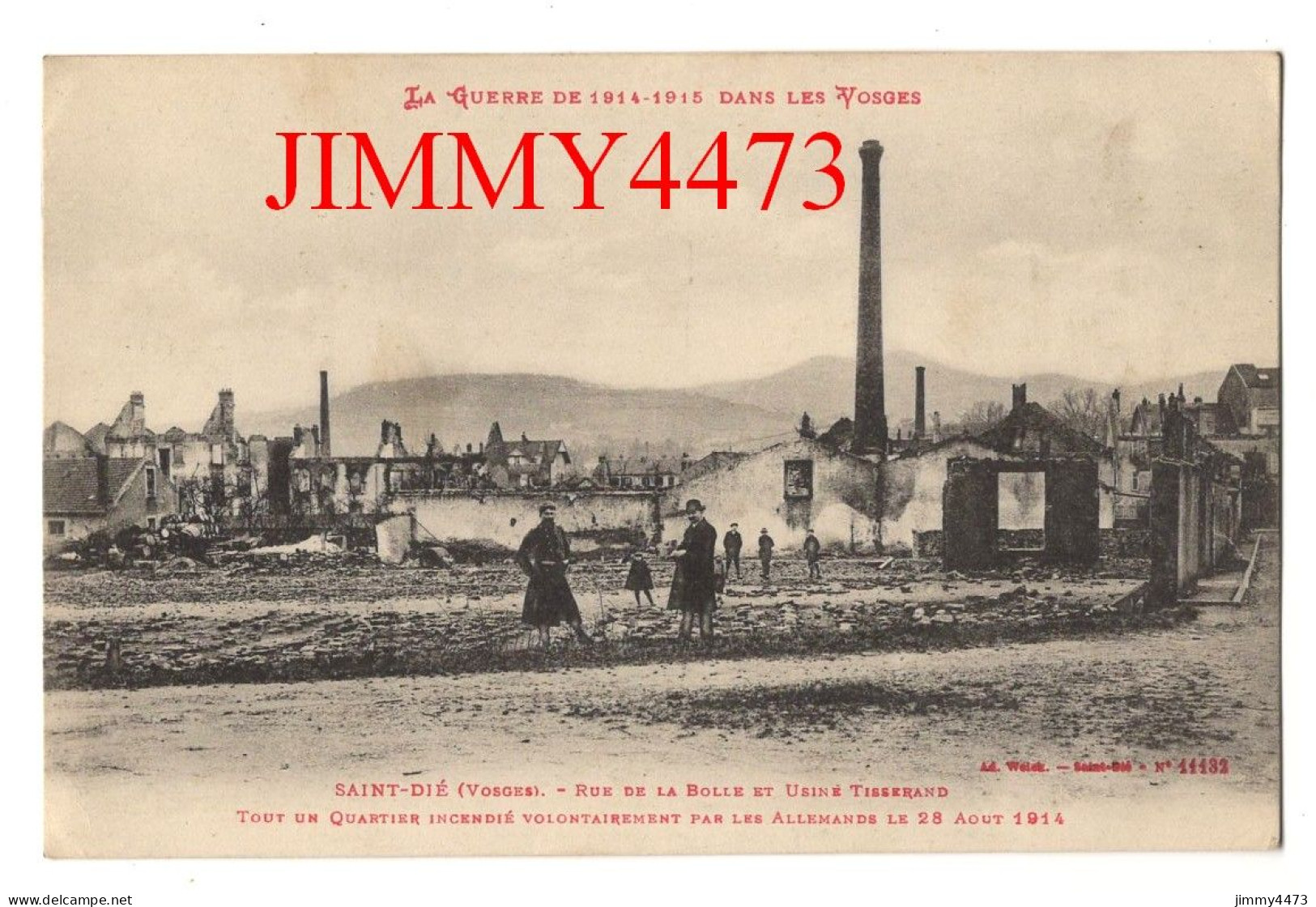 CPA - SAINT-DIE En 1915 (Vosges) Rue De La Bolle Et Usine Tisserand - N° 11132 - Edit. Walek Saint-Dié - Saint Die