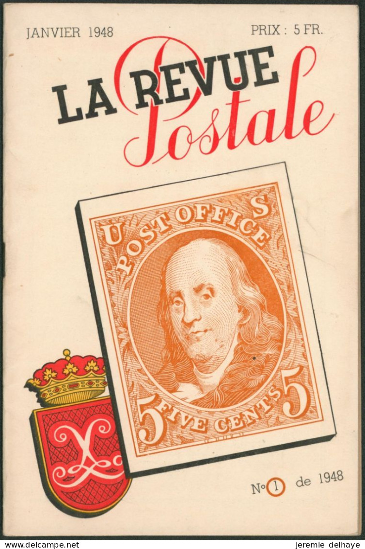 Littérature - La Revue Postale (Janvier 1948, N°1), 32 Pages. - Filatelia E Historia De Correos