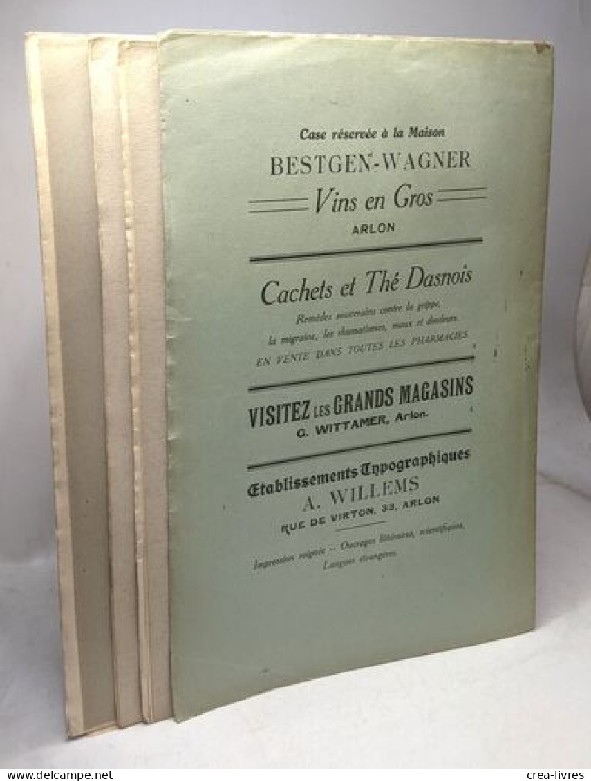 Bulletin Trimestriel Annexé Aux Annales De L'institut Archéologique Du Luxembourg - Année 1927 N°1-2-3-4 - Archäologie