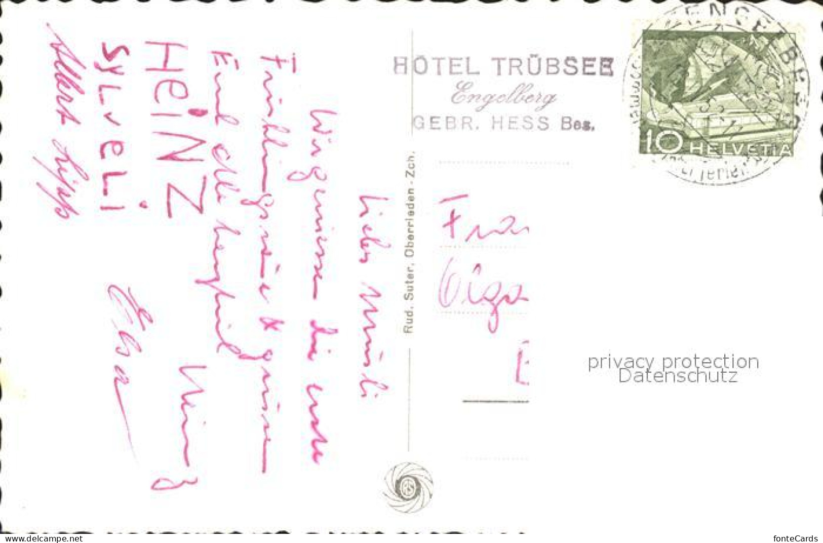 12043582 Engelberg OW Hotel Truebsee Mit Hahnen Winterpanorama Engelberg - Andere & Zonder Classificatie