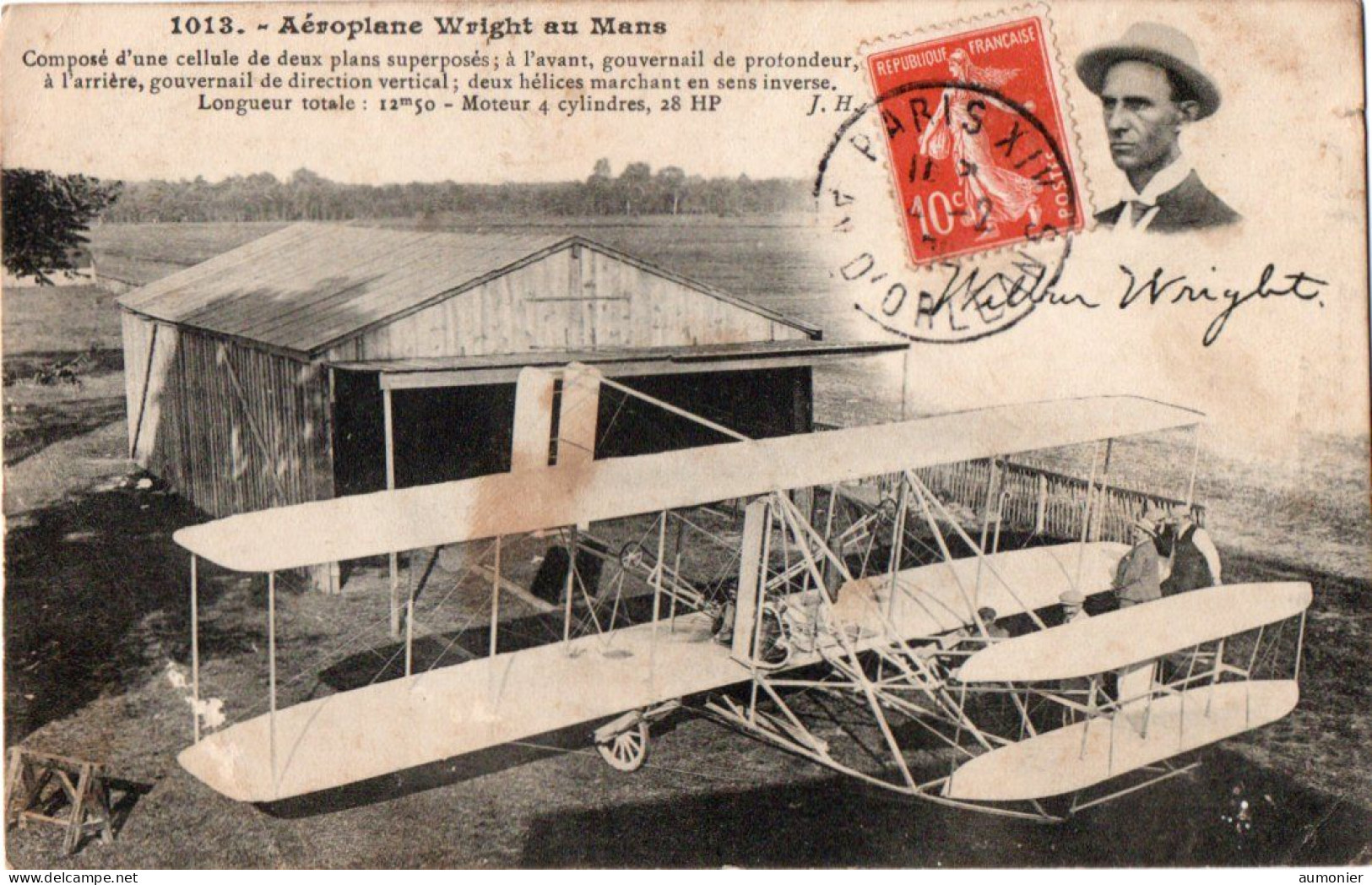 Aéroplane " WRIGHT "  Aérodrome Du Mans - 1914-1918: 1ra Guerra