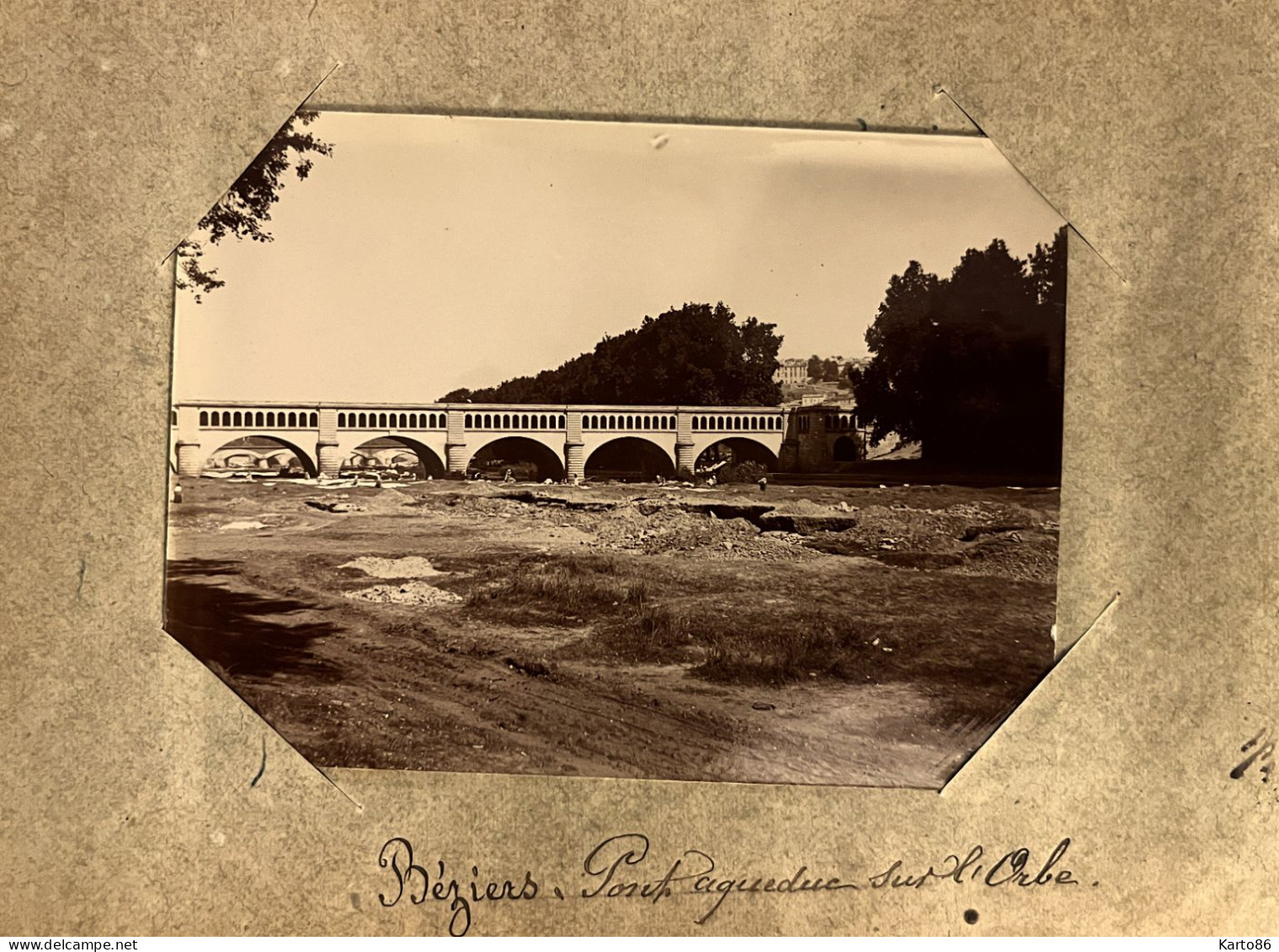 Béziers * Pont Aqueduc Sur L'orbe * Photo Circa 1890/1910 11.5x8.5cm - Beziers