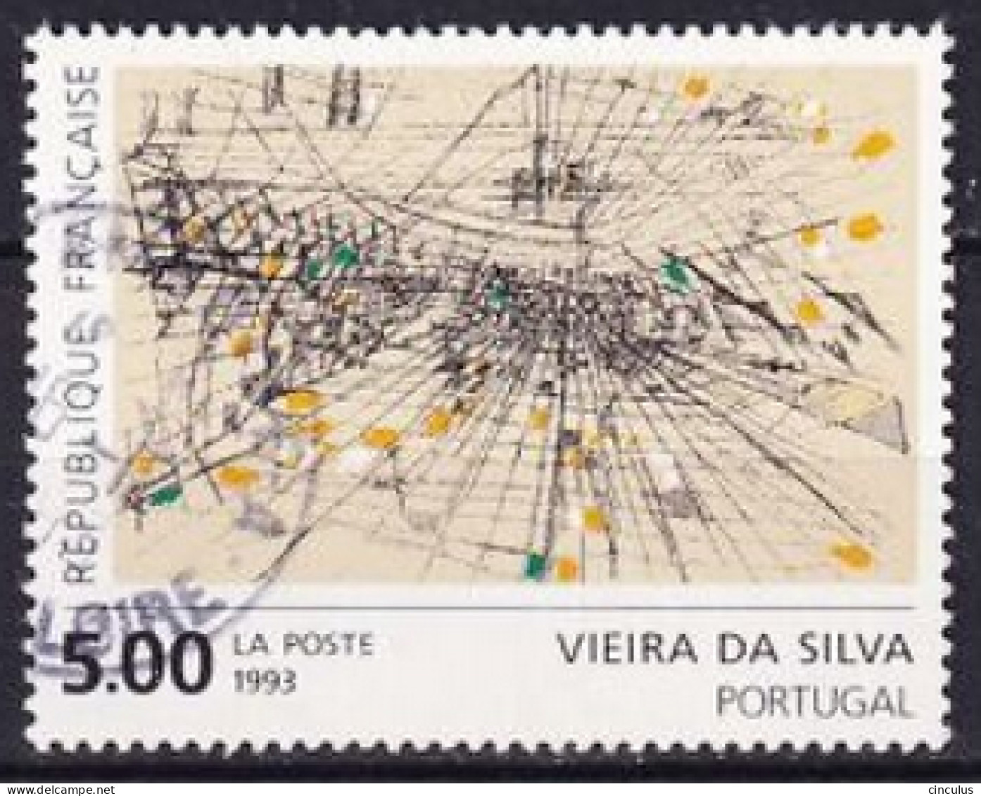 1993. France. Maria Helena Vieira Da Silva - Portugal. Used. Mi. Nr. 2999 - Oblitérés