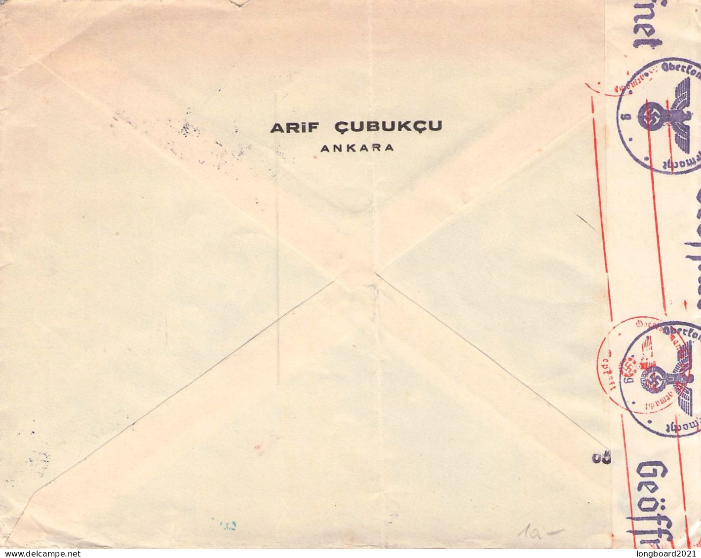 TURKEY - MAIL 194? ANKARA - FREIBURG/Sa / 7049 - Cartas & Documentos