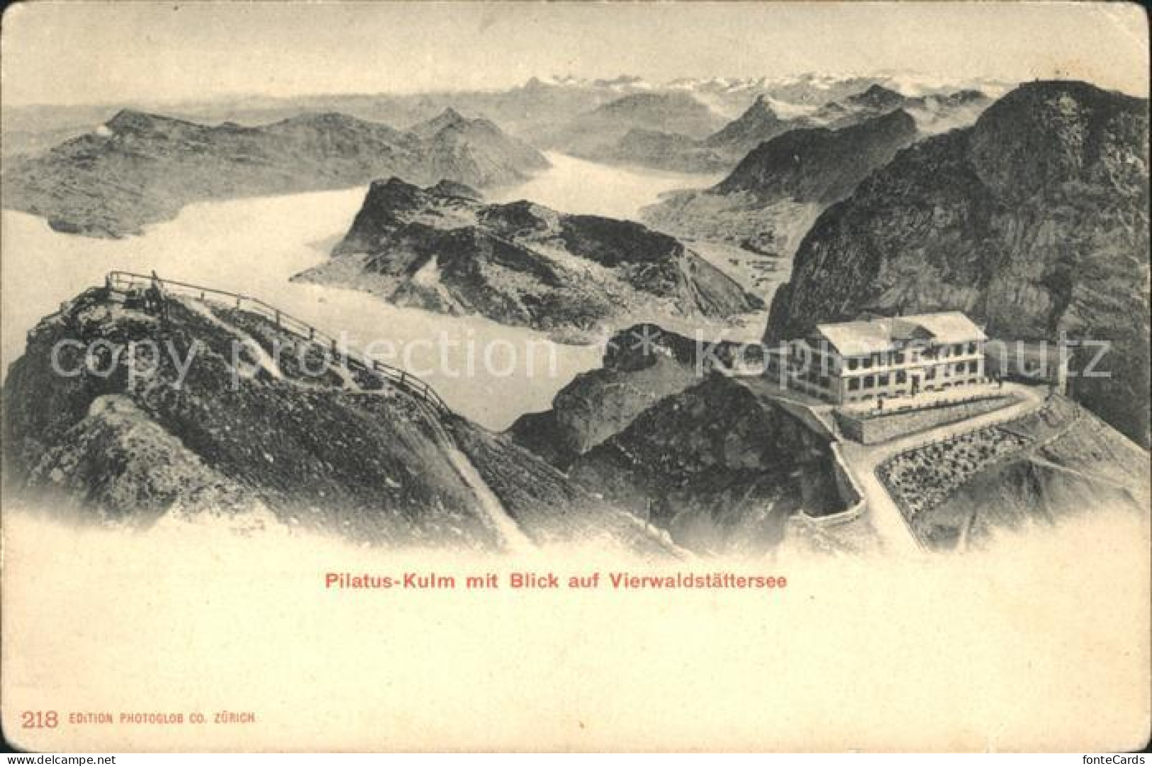 12043408 Pilatus Kulm Berghotel Restaurant Mit Blick Auf Vierwaldstaettersee Alp - Sonstige & Ohne Zuordnung