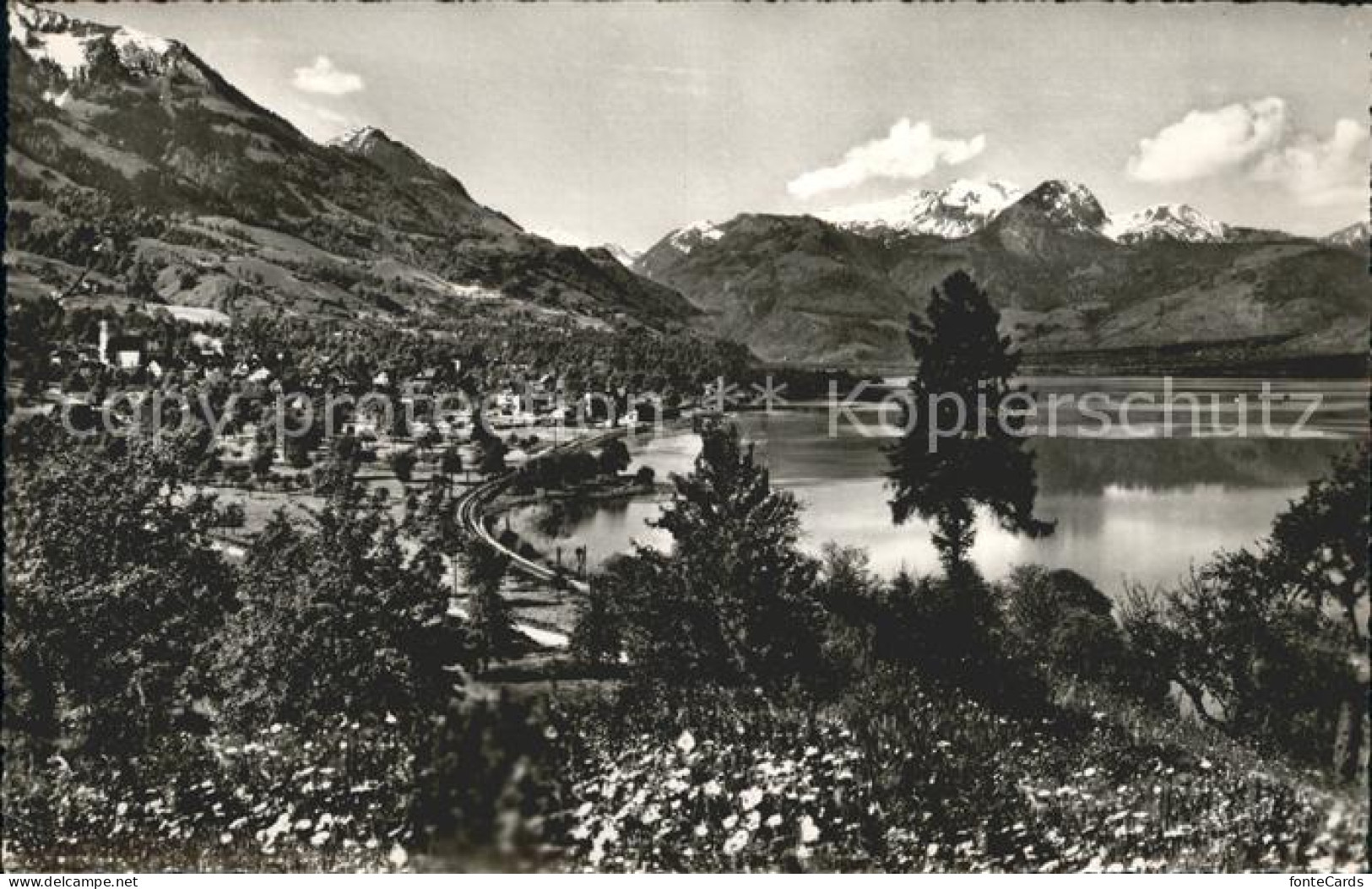 12043374 Sachseln OW Panorama Sarnersee Mit Giswiler Berge Sachseln - Other & Unclassified