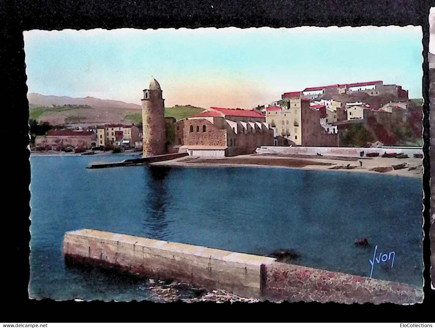 Cp, 66, Collioure, La Plage Et Le Fort Du Miradou, Vierge, Ed. Yvon, N° 3164 - Collioure