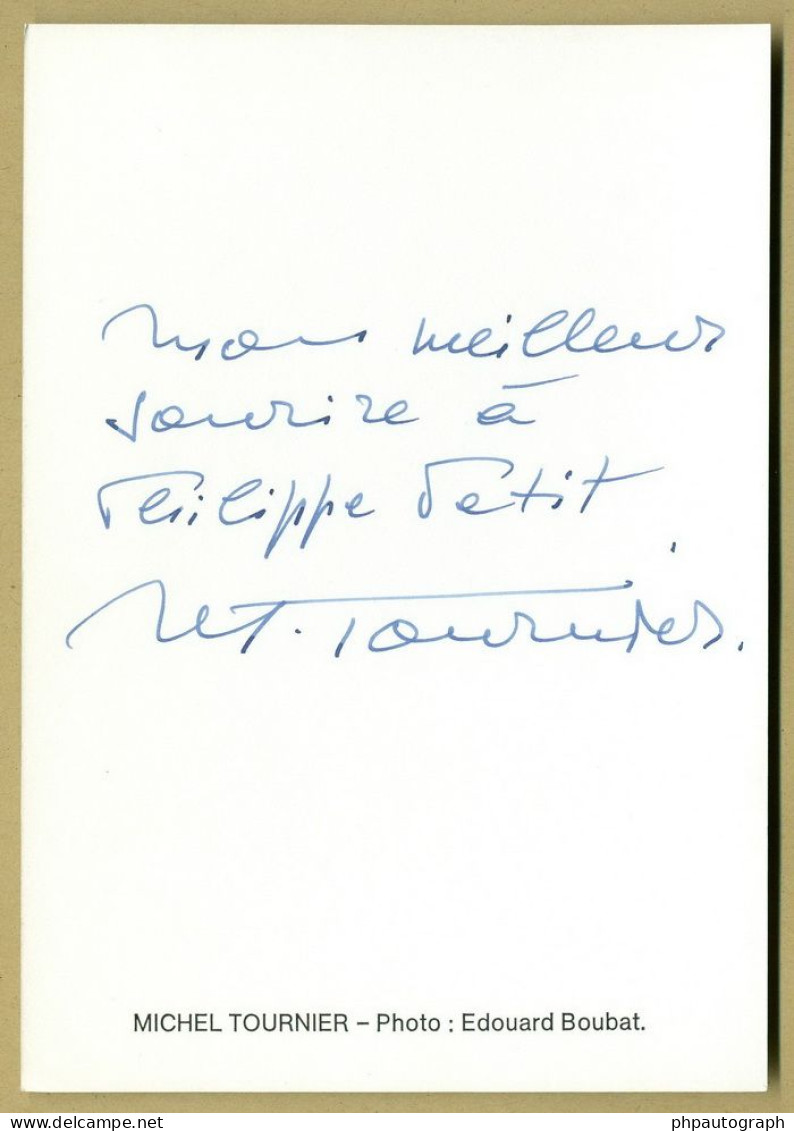 Michel Tournier (1924-2016) - Écrivain Français - Jolie Photo Dédicacée - 90s - Escritores