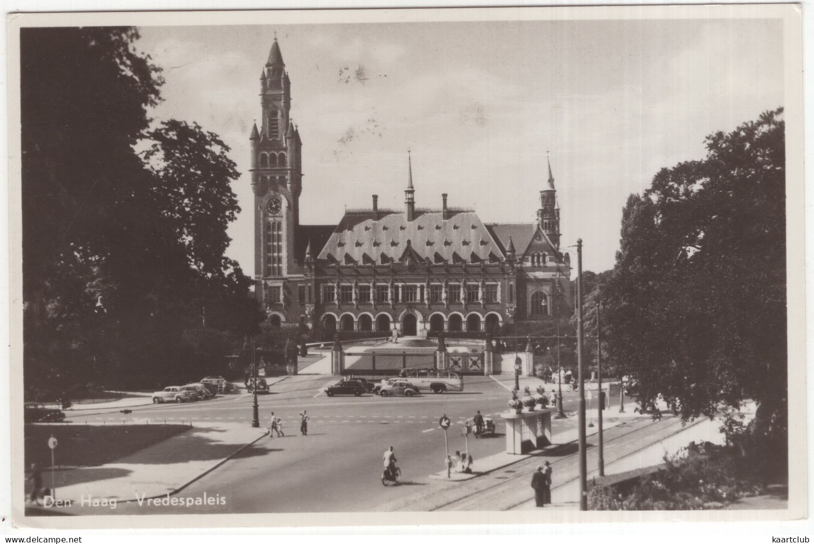 Den Haag :OLDTIMER CARS / AUTO'S, AUTOBUS, TRIPORTEUR / BAKFIETS - Vredespaleis - (Holland) - 1953 - Toerisme