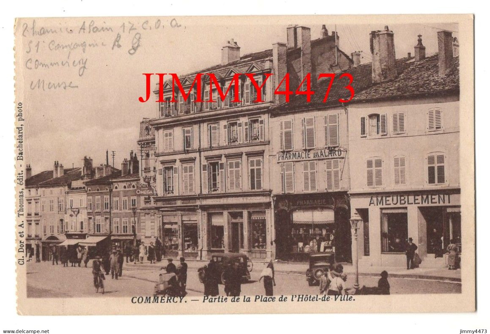 CPA - COMMERCY En 1939 - Partie De La Place De L'Hôtel De Ville ( Rue Bien Animée ) Edit. Cl. Dor Et A. Thomas - Commercy