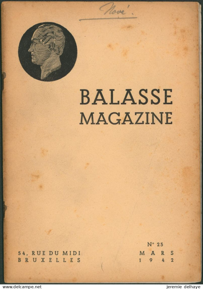 Belgique - BALASSE MAGAZINE : N°25 (mars 1942) Articles Intéressants. Coin Inférieur Droit Corné - Francesi (dal 1941))