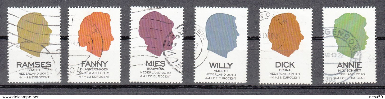 Nederland 2010 Nvph Nr 2716 A Tm F, Mi Nr 2745 - 2750, Ramses, Fanny, Mies, Willy, Dick, Annie - Used Stamps