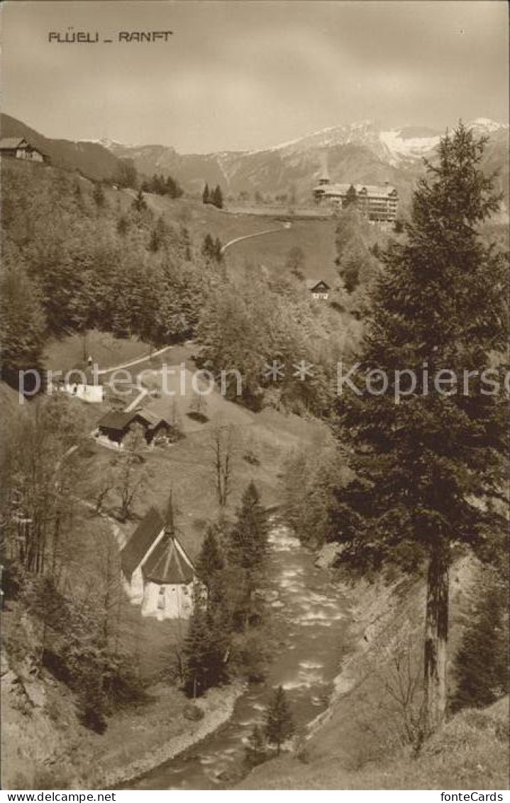 12042488 Flueeli-Ranft Teilansicht Bergbach Hotel Alpen Flueeli-Ranft - Sonstige & Ohne Zuordnung