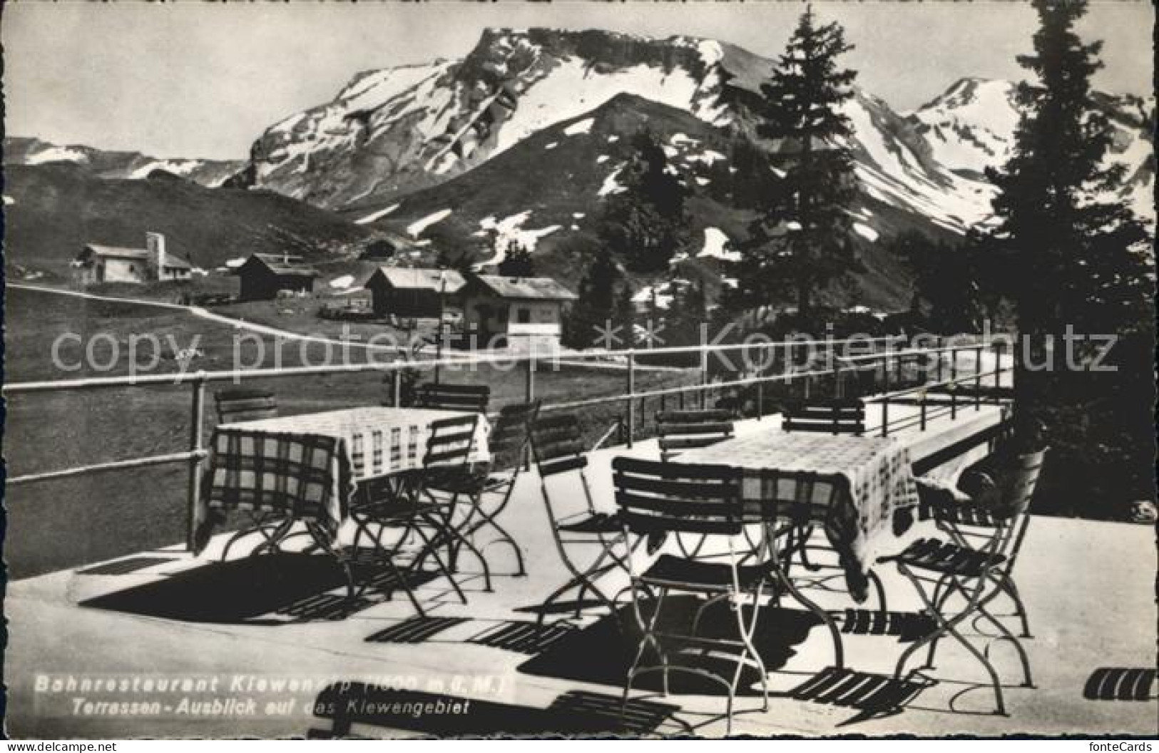 12042484 Beckenried Bahnrestaurant Klewenalp Terrassen Ausblick Auf Klewengebiet - Sonstige & Ohne Zuordnung