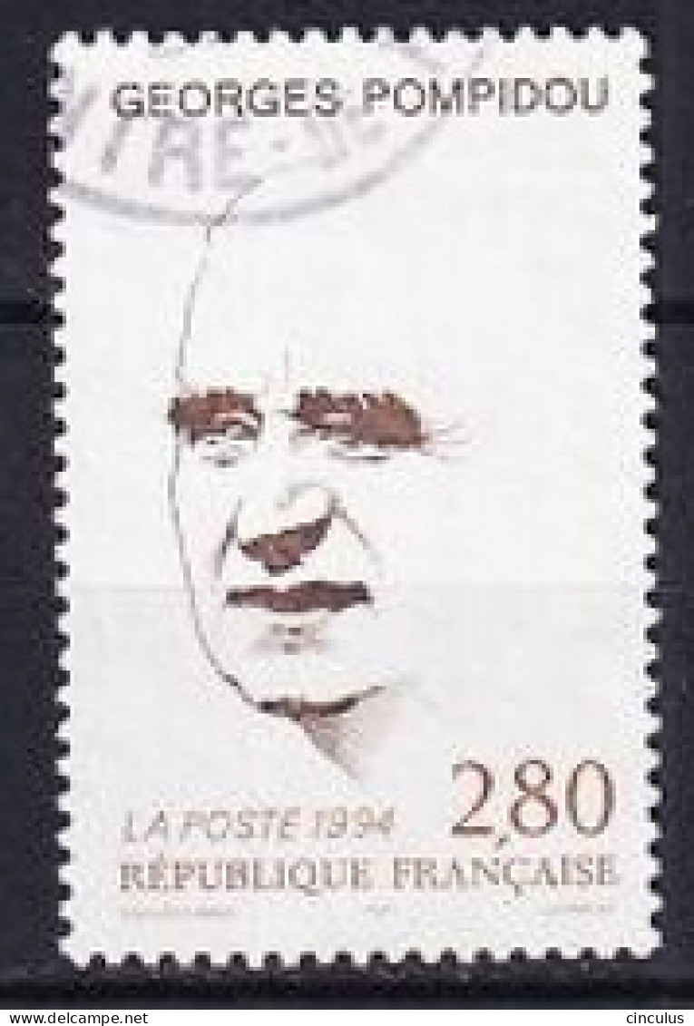 1994. France. Georges Pompidou (1911-1974). Used. Mi. Nr. 3018 - Used Stamps
