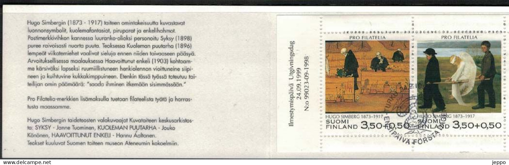 1999 Finland, Pro Filatelia FD Stamped Booklet. - Carnets