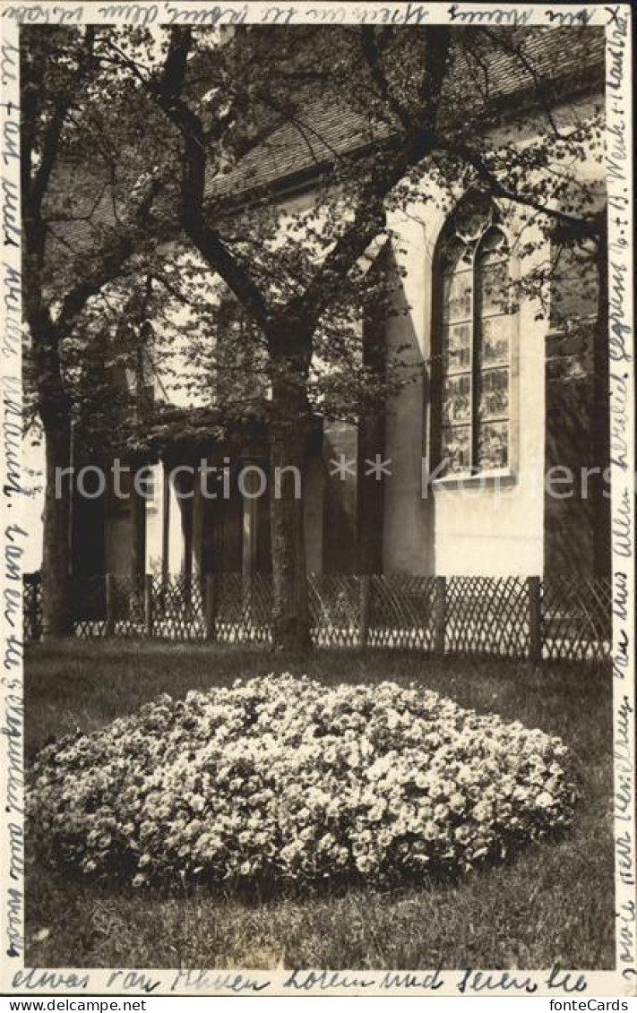 12042441 Riehen Kirche Blumenbeet Riehen - Other & Unclassified