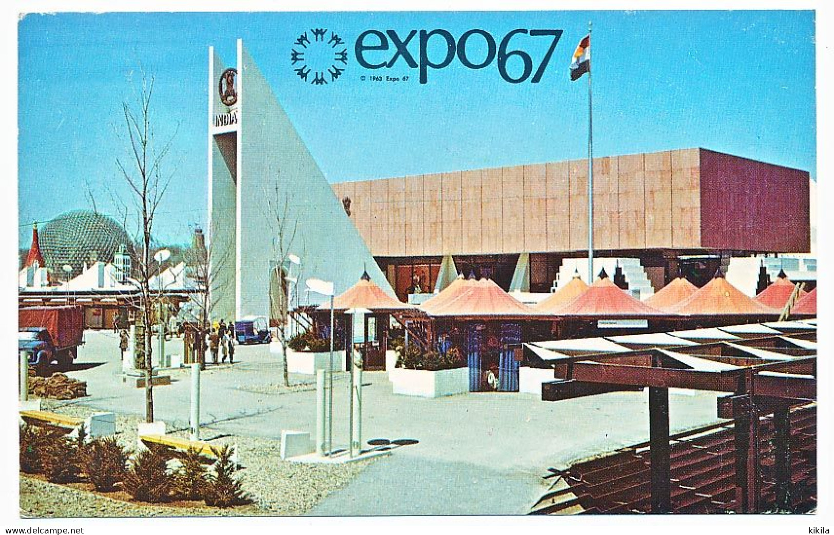 CPSM / CPM 9 X 14 Canada MONTREAL (4) Expo67  Pavillon De L'Inde  Devant Le Restaurant Indien - Montreal