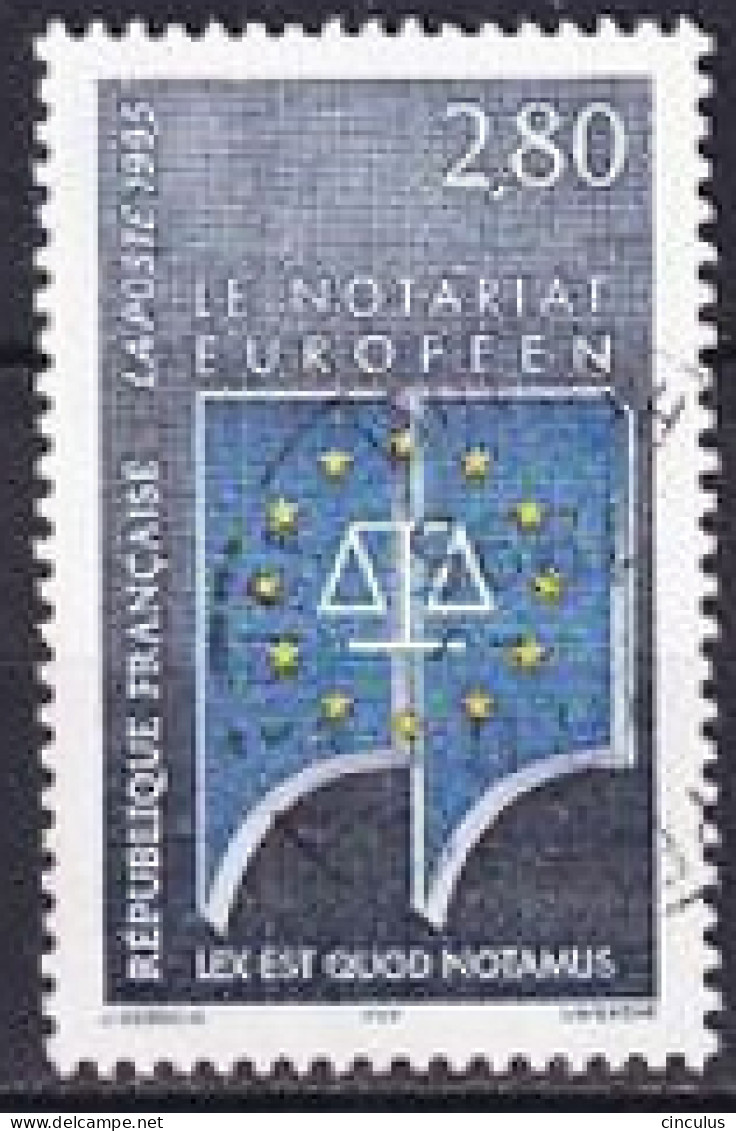 1995. France. European Public Notaries. Used. Mi. Nr. 3068 - Gebraucht