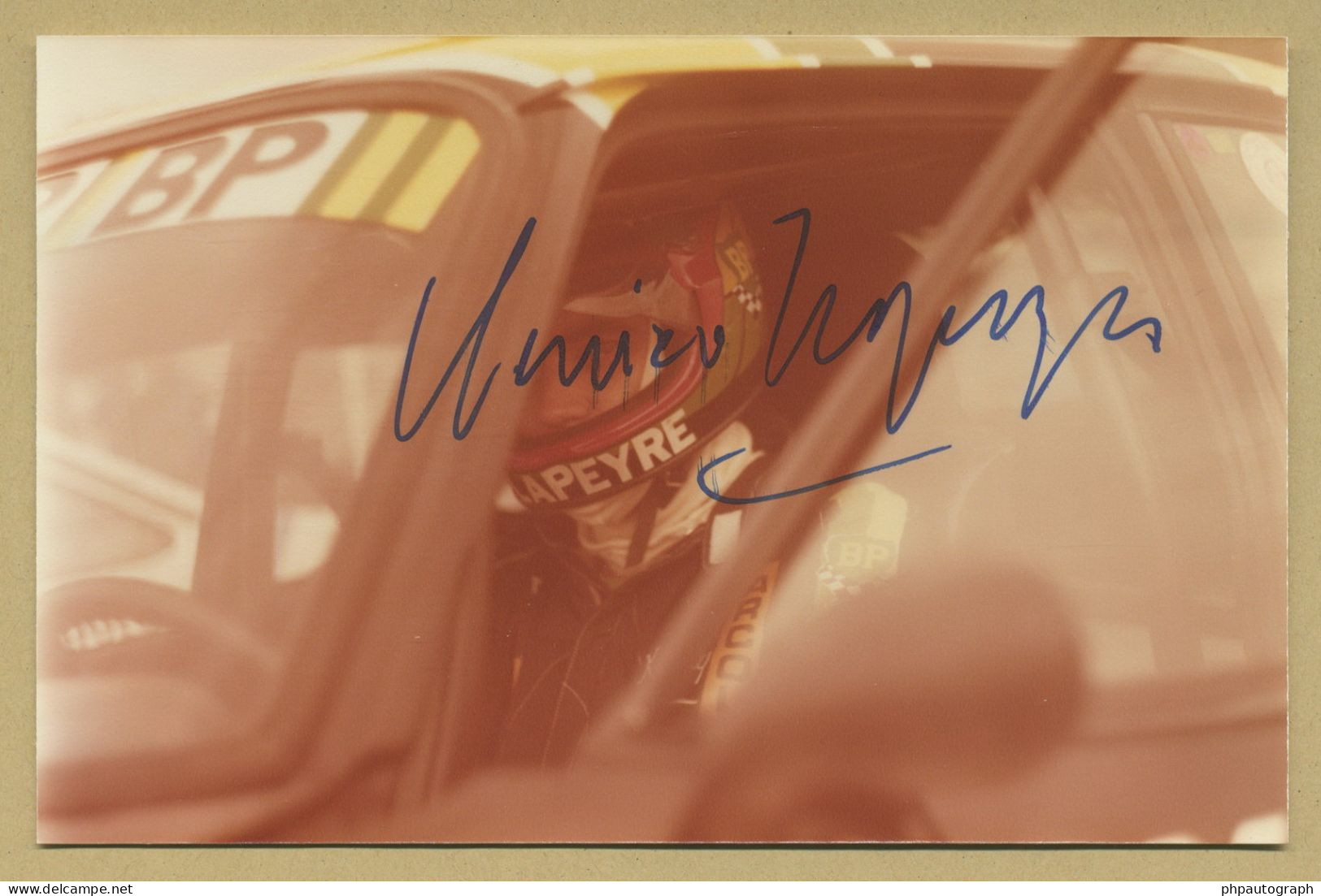 Xavier Lapeyre - French Racing Driver - In Person Signed Photo - 1980 - COA - Sportspeople