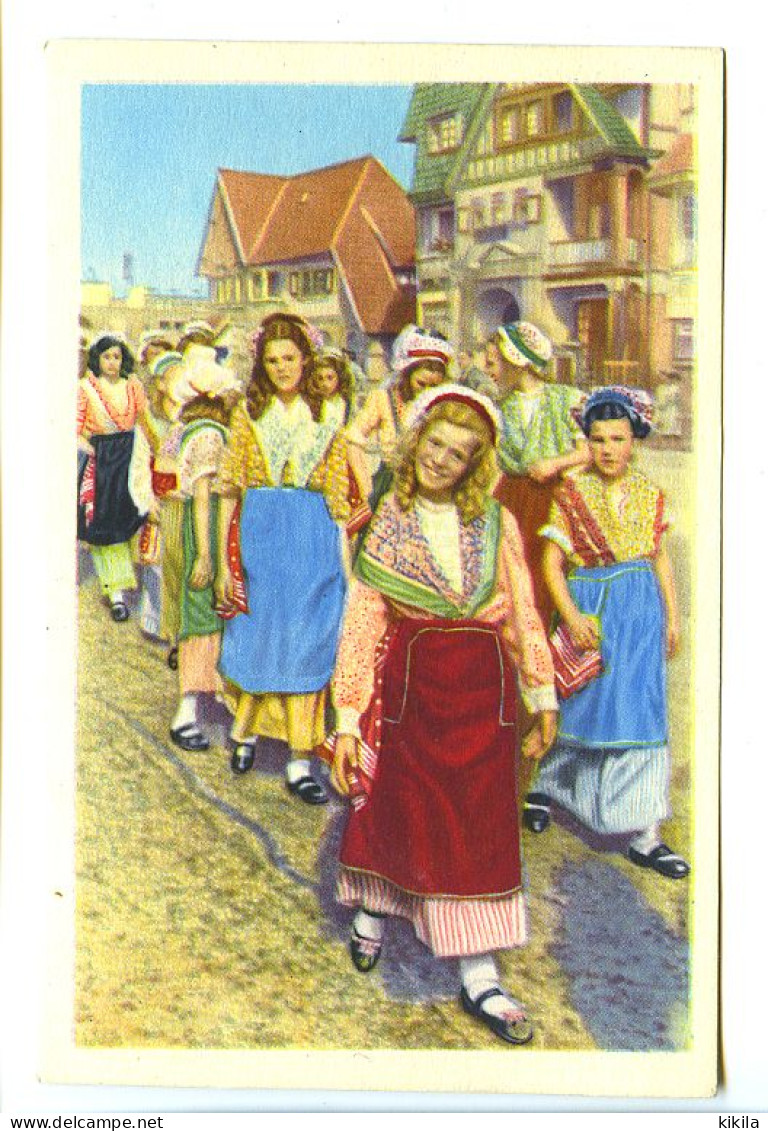 Image 12 X 7.8 Belgique Folklore Belge Belgische Folklore LITTORAL Cortège En Costumes Provinciaux KUSTSTREEK Optocht * - Côte D'Or