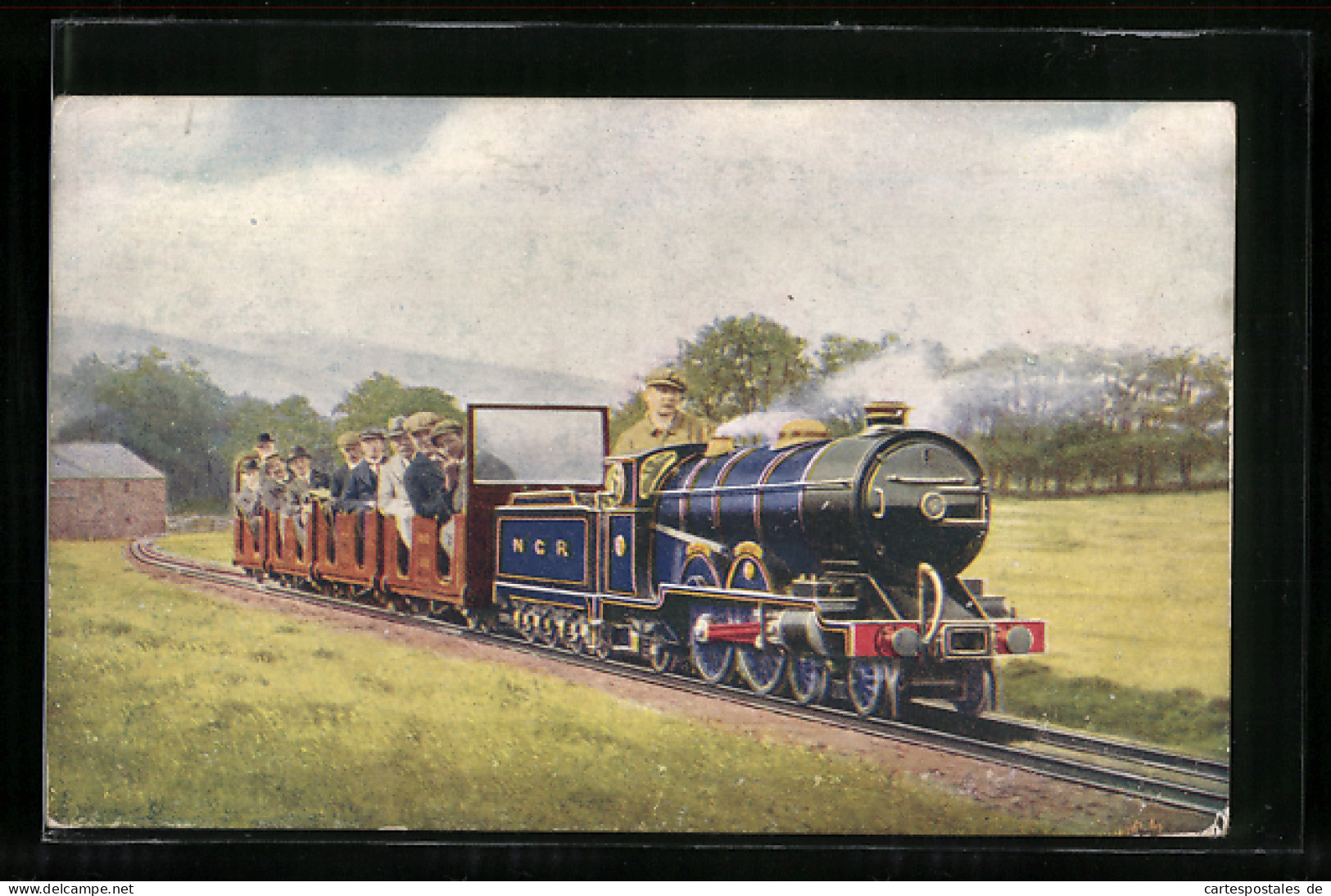 Künstler-AK Eskdale Narrow Gauge Railway  - Trains