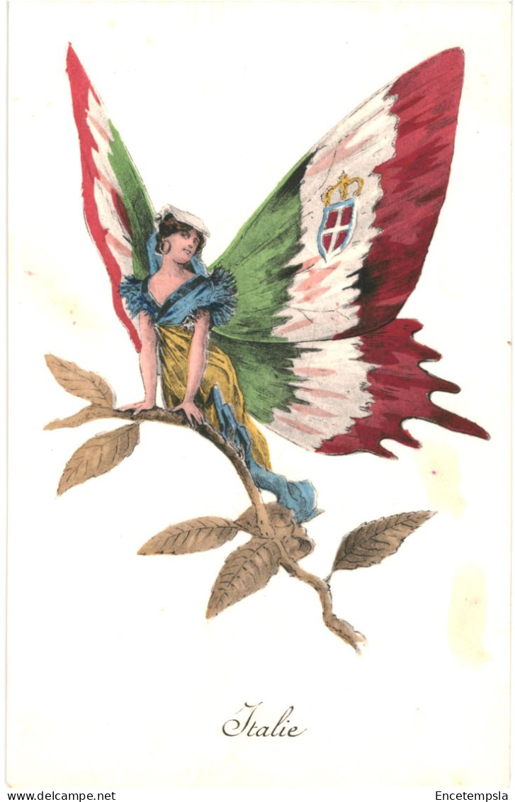 CPA Carte Postale  Italie Un Papillon Aux Couleurs D'Italie VM80200ok - Otros & Sin Clasificación