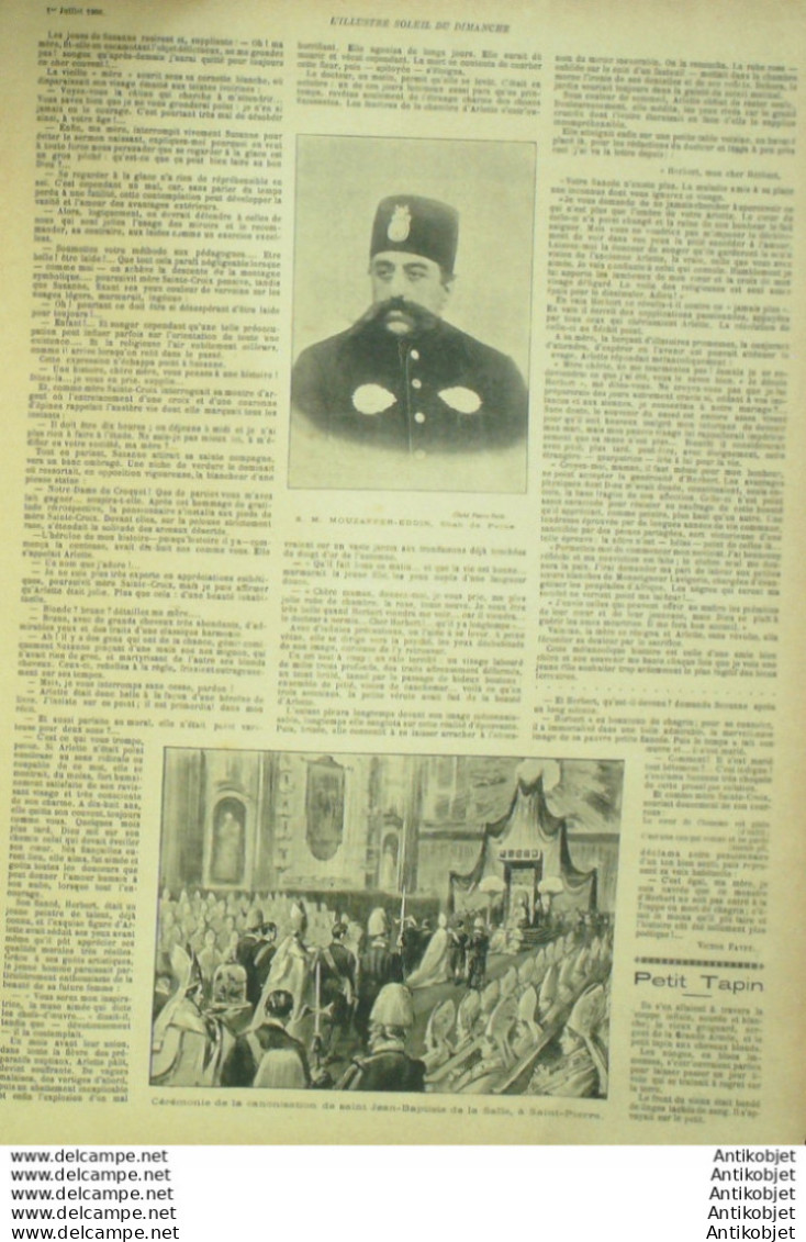 Soleil Du Dimanche 1900 N°26 Chine Pékin Iran Shah Perse Mouzaffer Eddin - 1850 - 1899