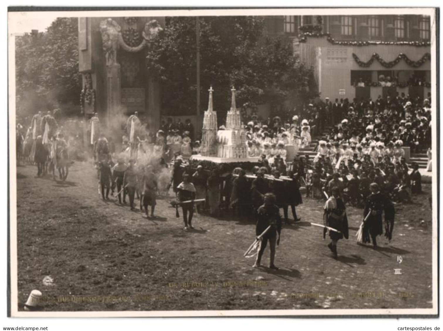 Archiv-Fotografie R. Lechner, Wien, Ansicht Wien, Kaiser-Huldigungs-Festzug 1908, III. Rudolf IV. Der Stifter  - Famous People