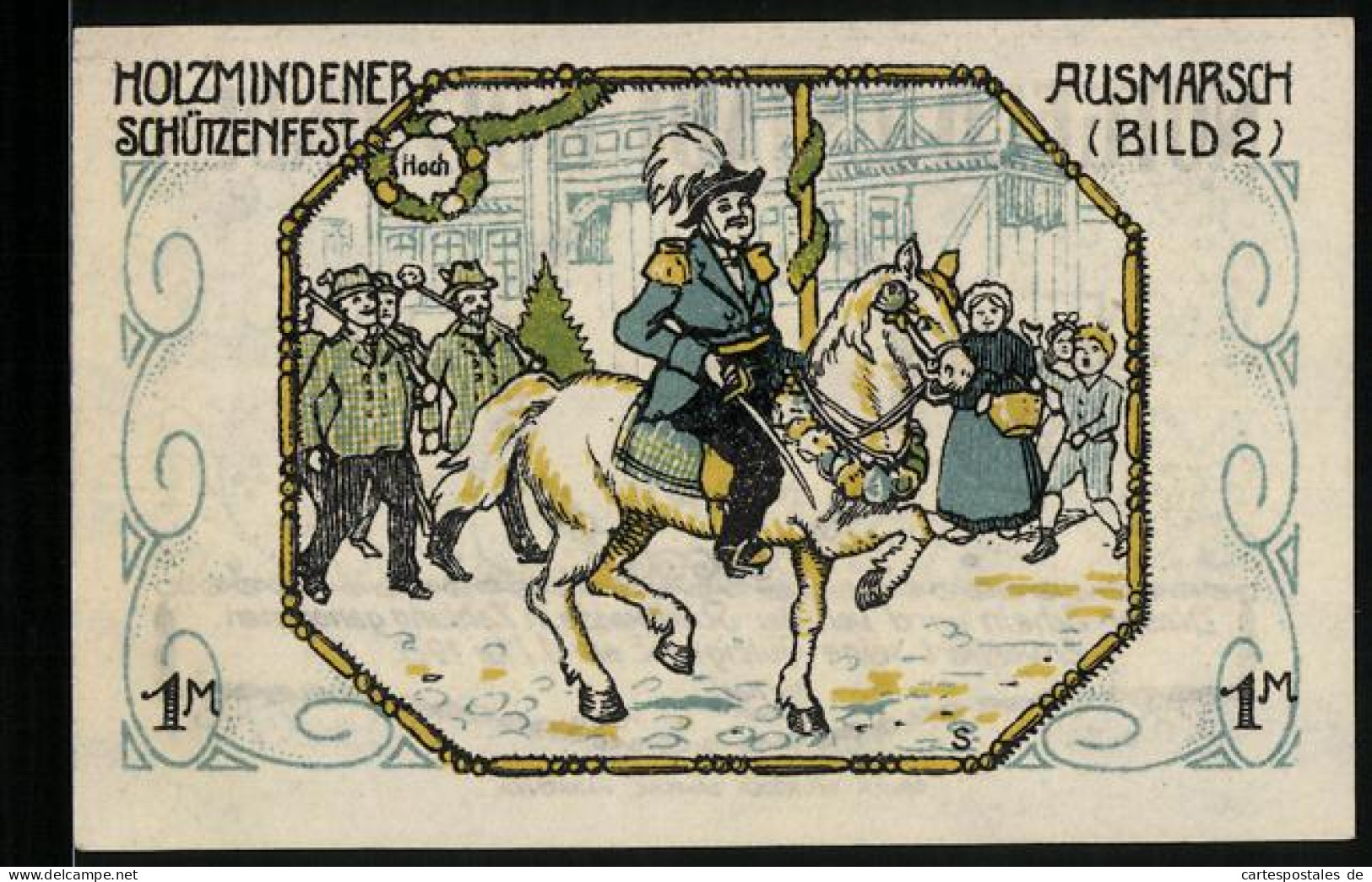 Notgeld Holzminden 1922, 1 Mark, Ausmarsch Beim Schützenfest  - [11] Emisiones Locales