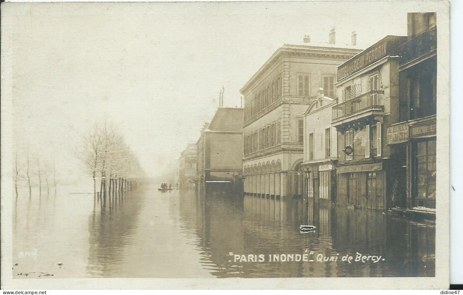 PARIS - CARTE PHOTO PARIS INONDÉ - Quai De Bercy - Überschwemmung 1910