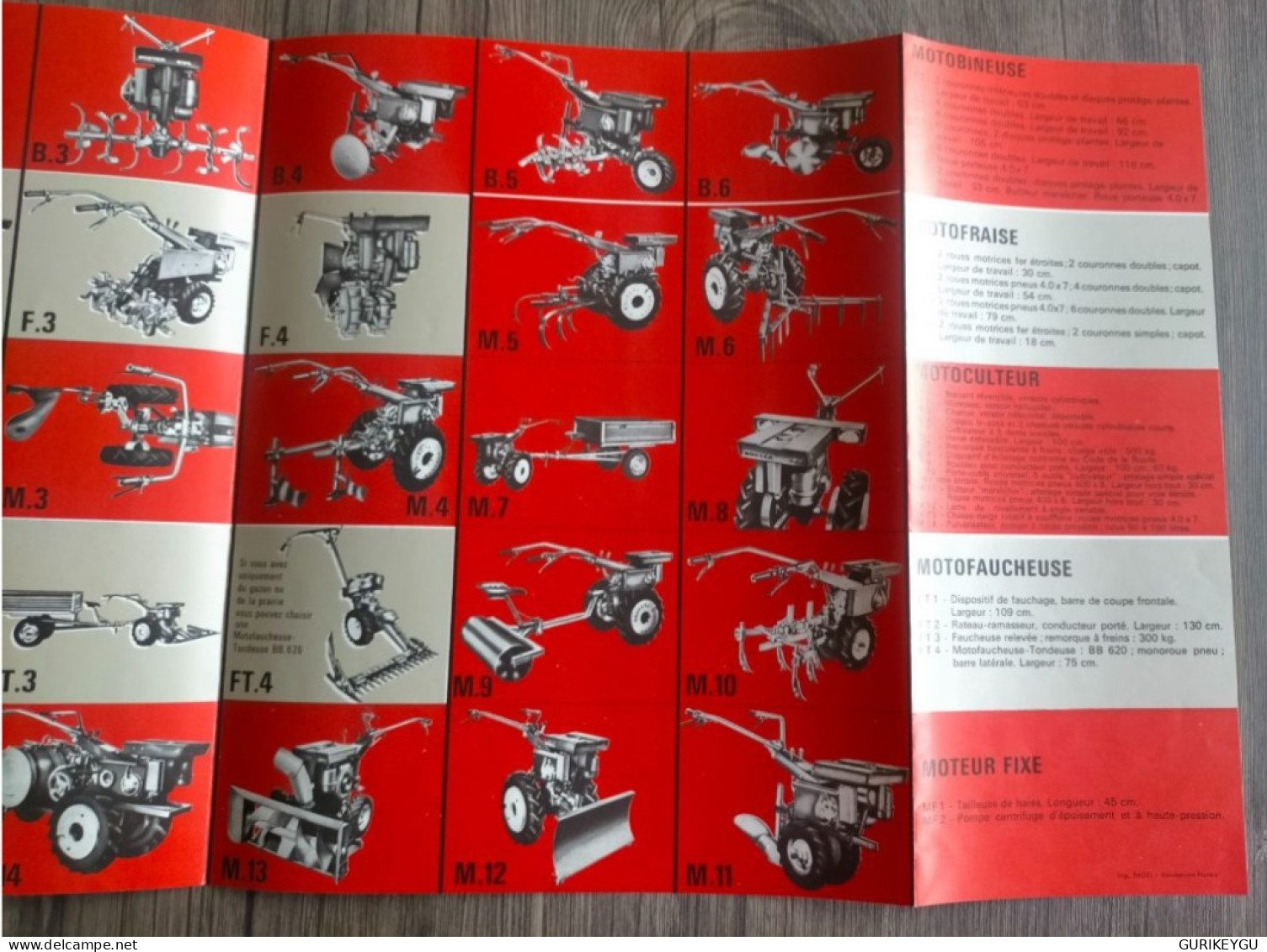 Prospectus Brochure Flyer Motoculteur BOUYER 334 Modeles 60 Et 70 + Tarif 05/04/1971 Mautofaucheuse Motofraise NEUF - Sonstige & Ohne Zuordnung