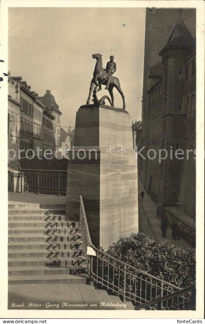 12041714 Basel BS Ritter Georg Monument Am Kohlenberg Basel BS - Sonstige & Ohne Zuordnung