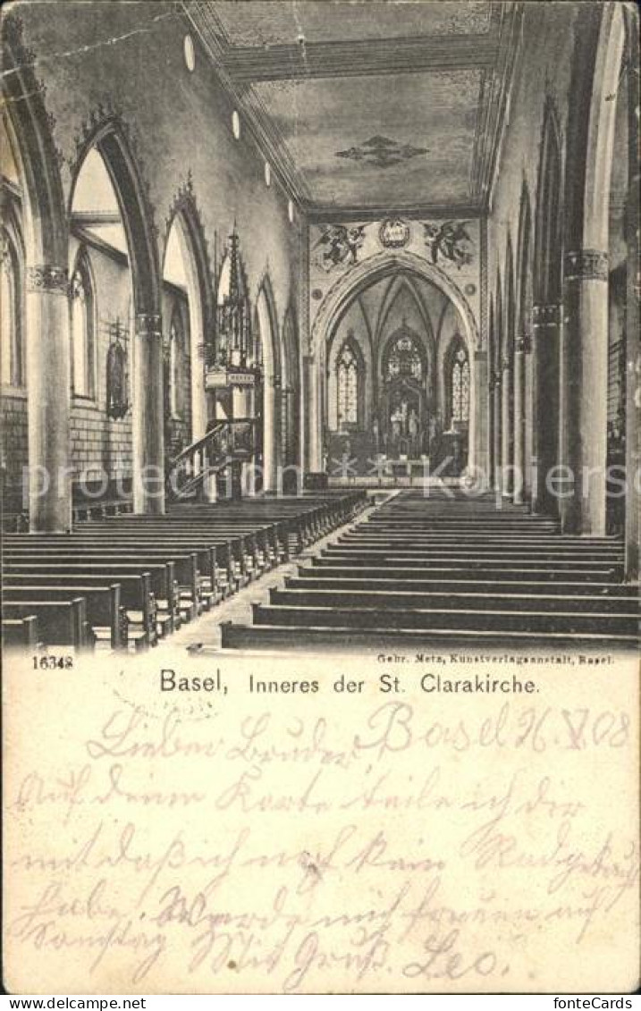 12041712 Basel BS Inneres Der St Clarakirche Basel BS - Other & Unclassified