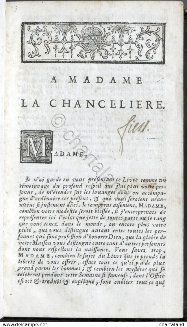 L'Office De La Semaine Sainte Et De L'Ocatve De Pasque A L'usage De Rome - 1740 - Autres & Non Classés