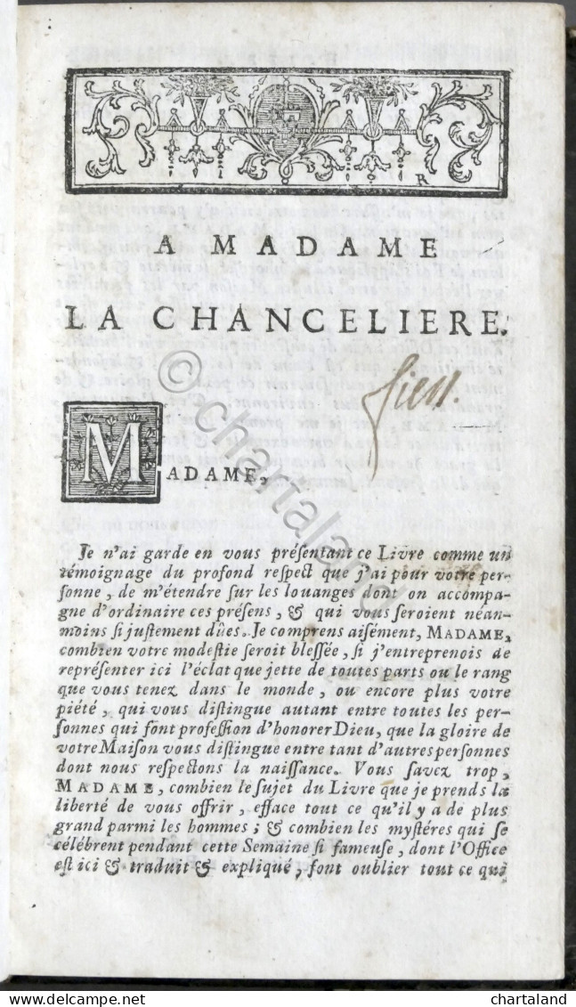 L'Office De La Semaine Sainte Et De L'Ocatve De Pasque A L'usage De Rome - 1740 - Other & Unclassified