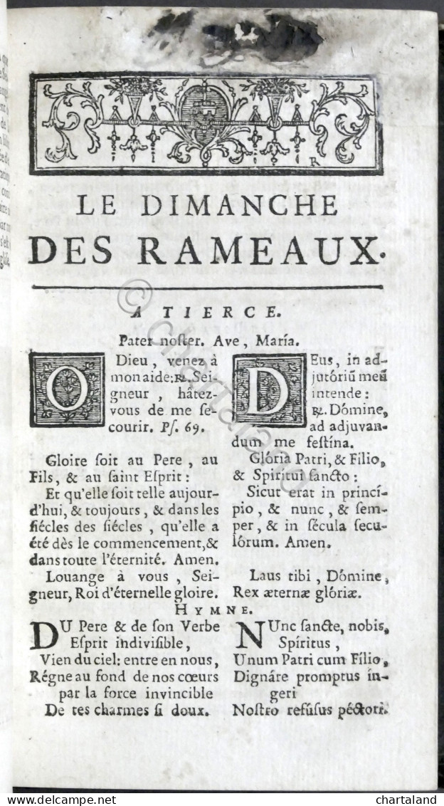 L'Office De La Semaine Sainte Et De L'Ocatve De Pasque A L'usage De Rome - 1740 - Andere & Zonder Classificatie