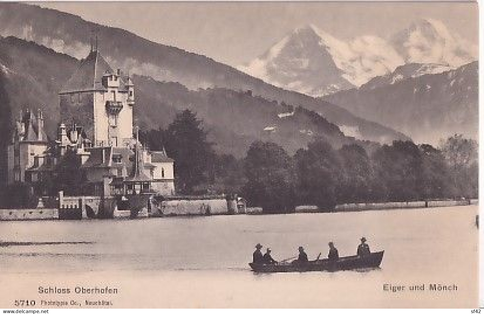 OBERHOFEN              SCHLOSS         EIGER UND MONCH - Oberhofen Am Thunersee