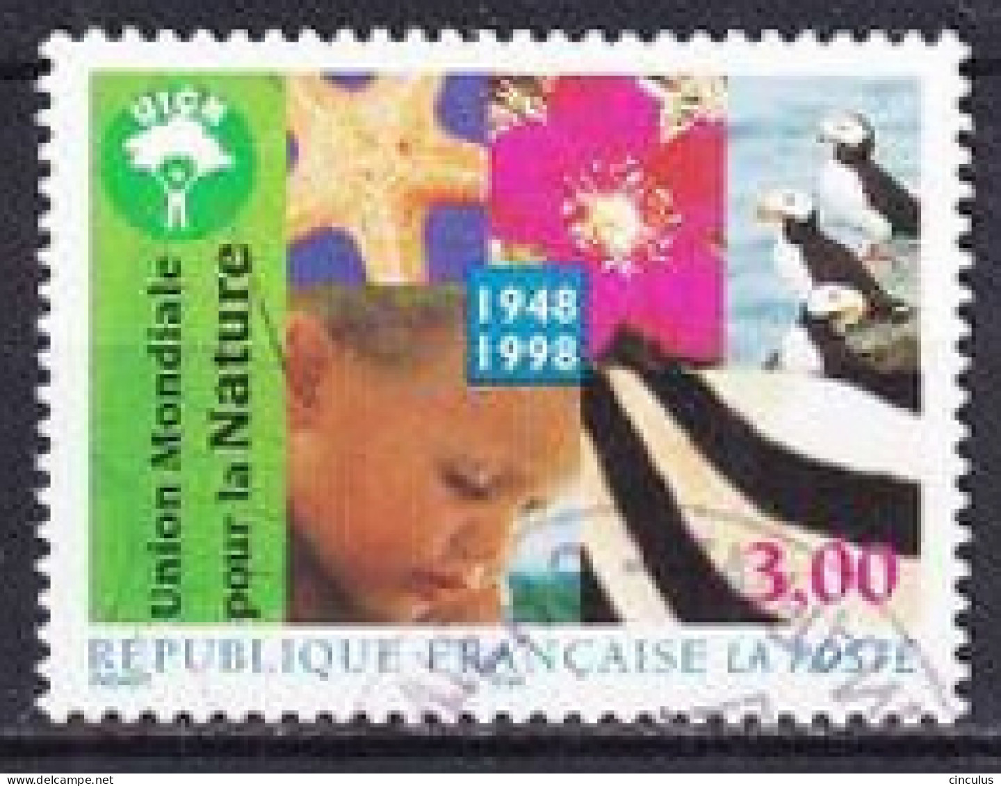 1998. France. 50th Anniversary Of IUCNN. Used. Mi. Nr. 3341 - Gebraucht