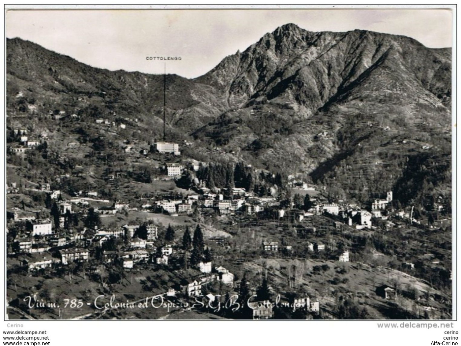 VIU' (TO):  PANORAMA  CON  COLONIA  ED  OSPIZIO  S. G. B. COTTOLENGO  -  FOTO  -  FG - Otros & Sin Clasificación