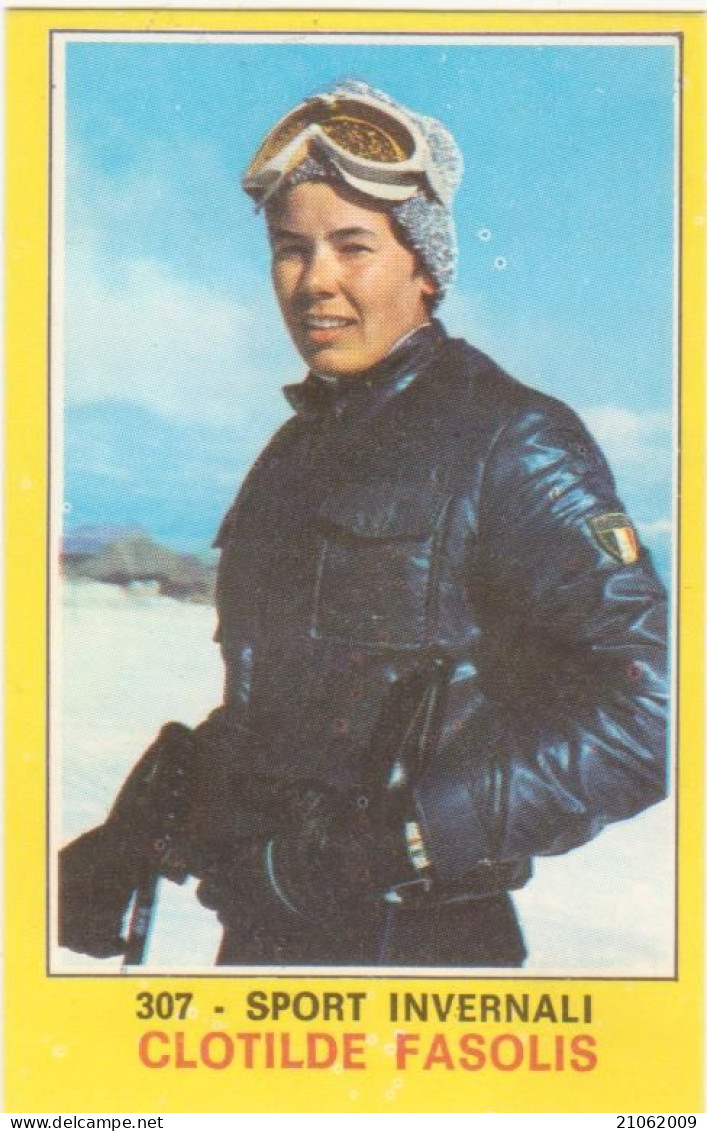307 CLOTILDE FASOLIS - SPORT INVERNALI SCI SKI - CAMPIONI DELLO SPORT PANINI 1970-71 - Sports D'hiver
