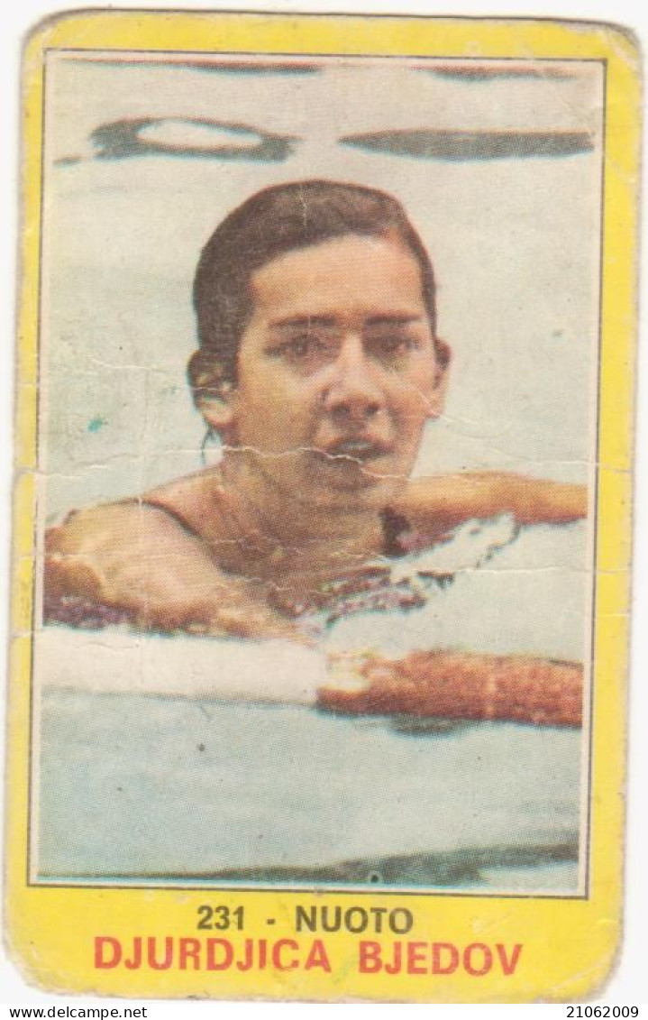 231 DJURDJICA BJEDOV - NUOTO - CAMPIONI DELLO SPORT PANINI 1970-71 - Natation