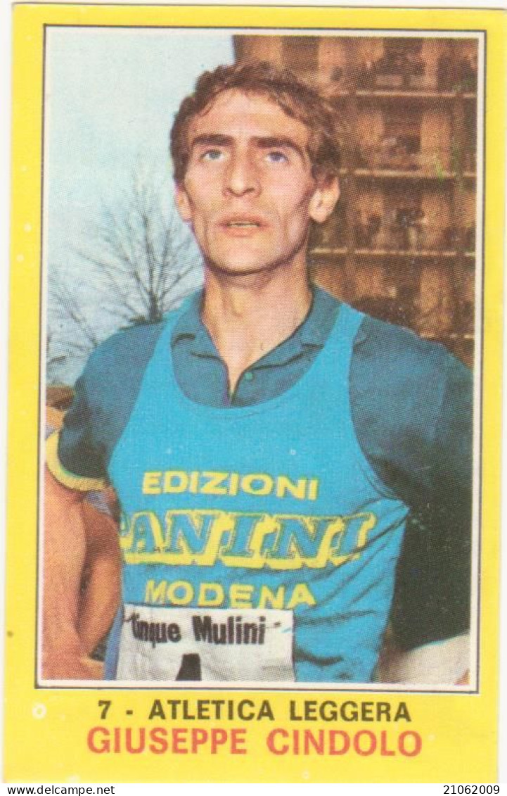 7 ATLETICA LEGGERA - GIUSEPPE CINDOLO - CAMPIONI DELLO SPORT PANINI 1970-71 - Atletiek